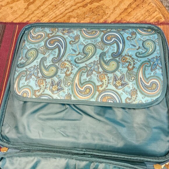 Jm York Paisley Print Travel Jewelry Organizer Bag With Multiple Pockets - Picture 4 of 7